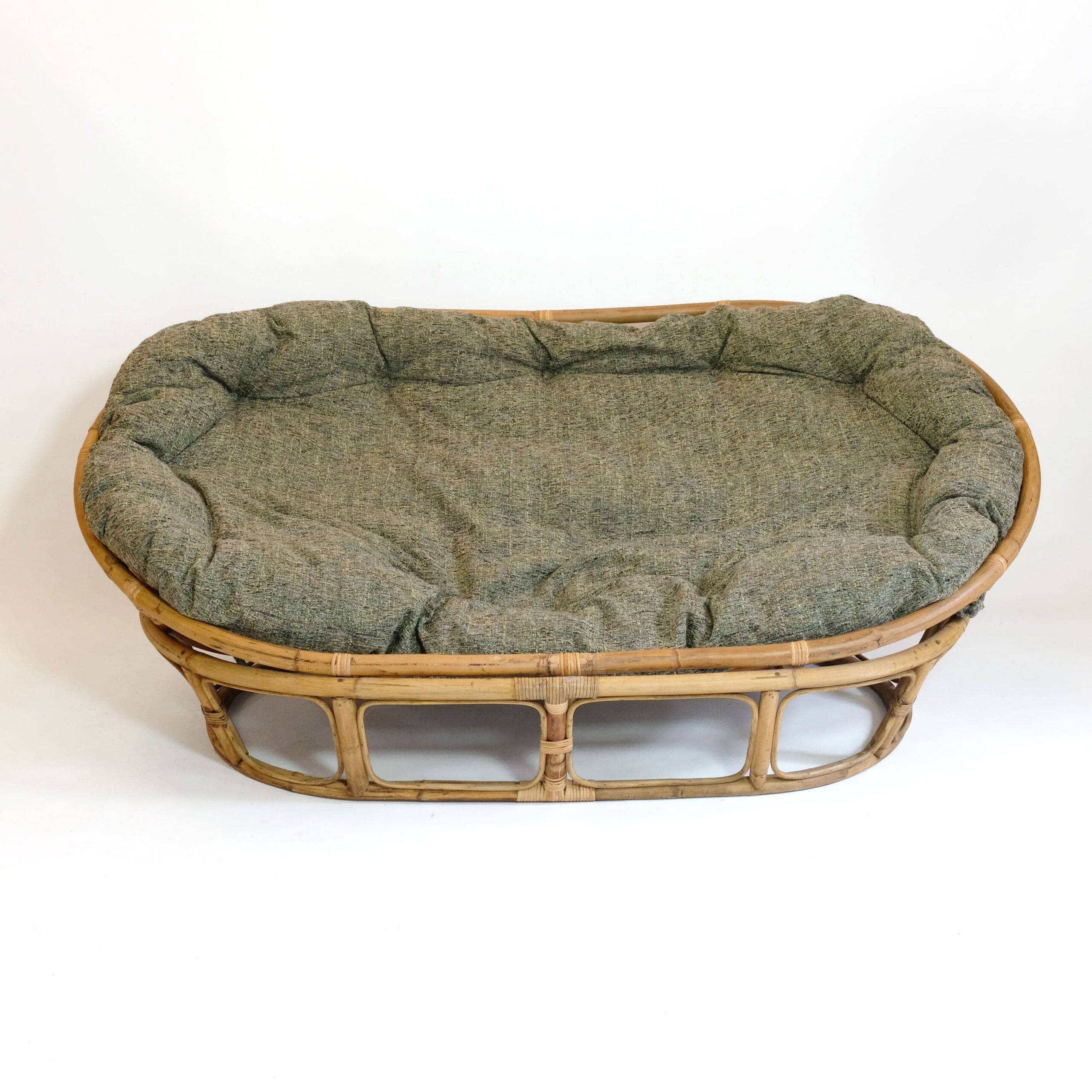 Bamboo and rattan sofa from the seventies.