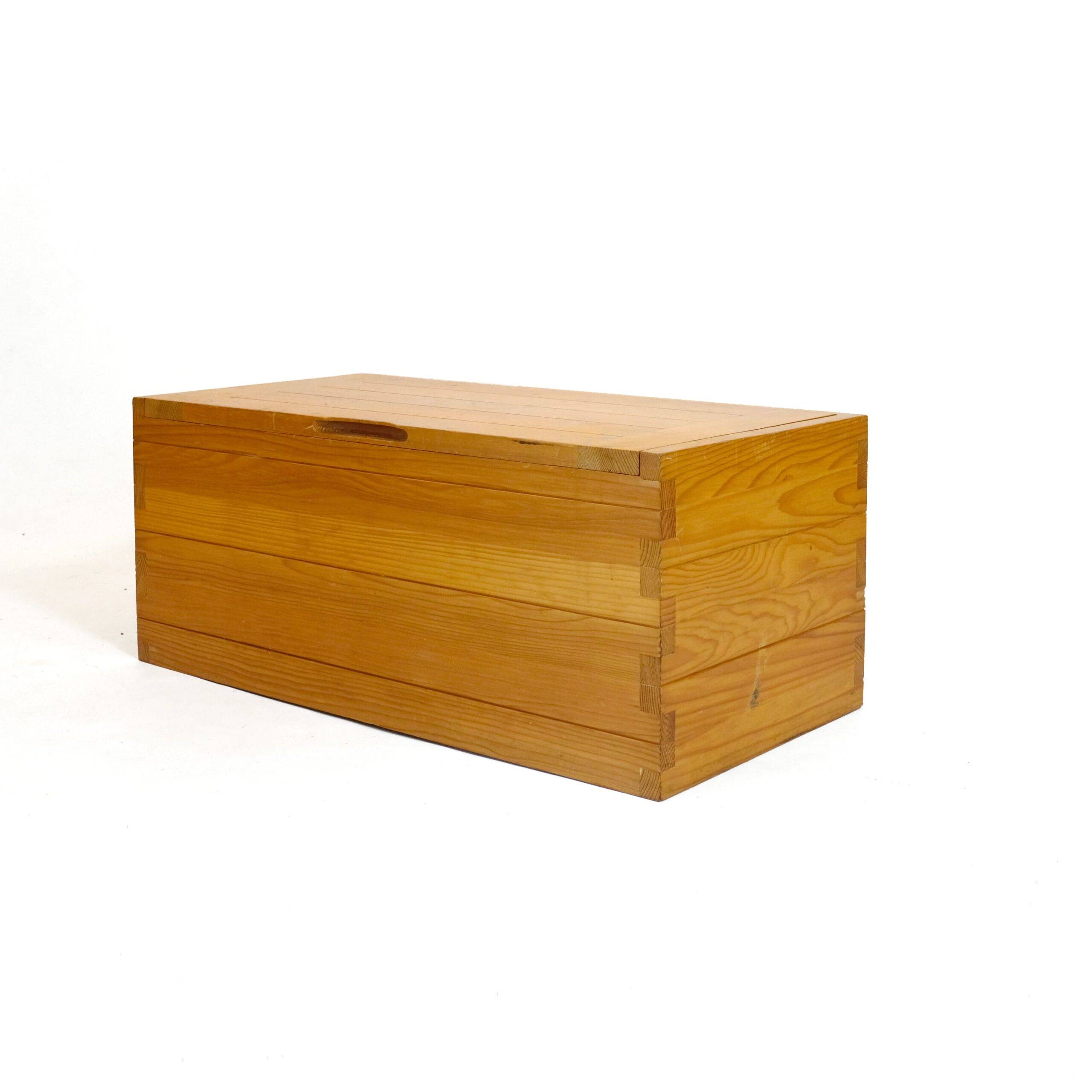 Pine chest produced in the 1970s.